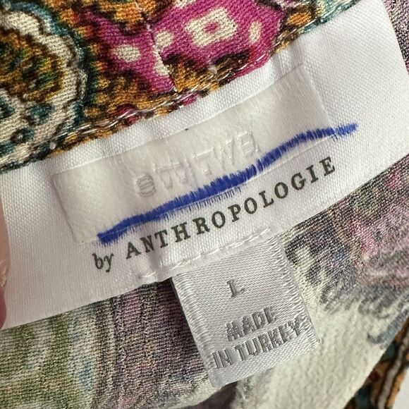 Anthropologie Shorts L ett:twa Floral Paisley Pull On Summer Boho Trendy Party - Picture 9 of 10
